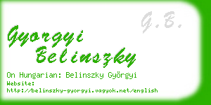 gyorgyi belinszky business card